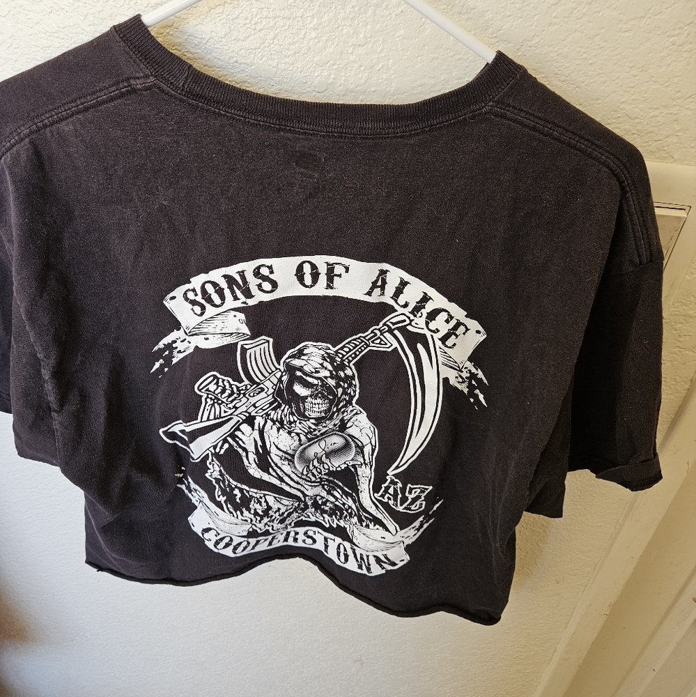 Black Sons Of Alice, Alice Cooper, Crop Top, Band Shirt, Coopersville, Size L.